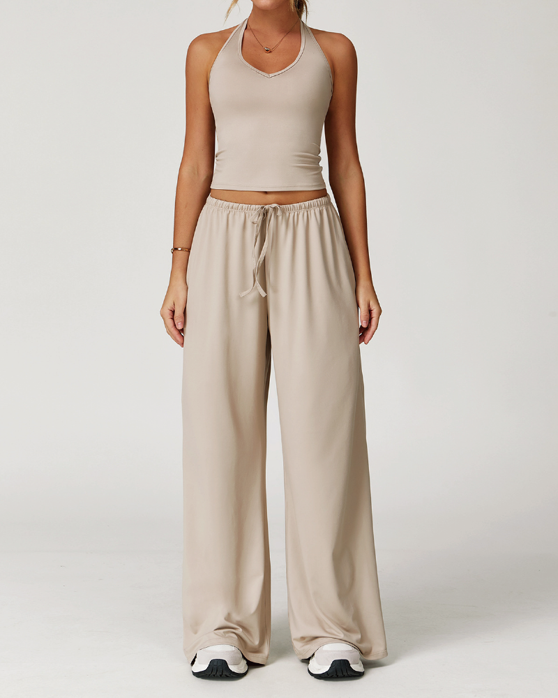 The Sprint Halter Tank Top Sweatpants 2-Piece Set