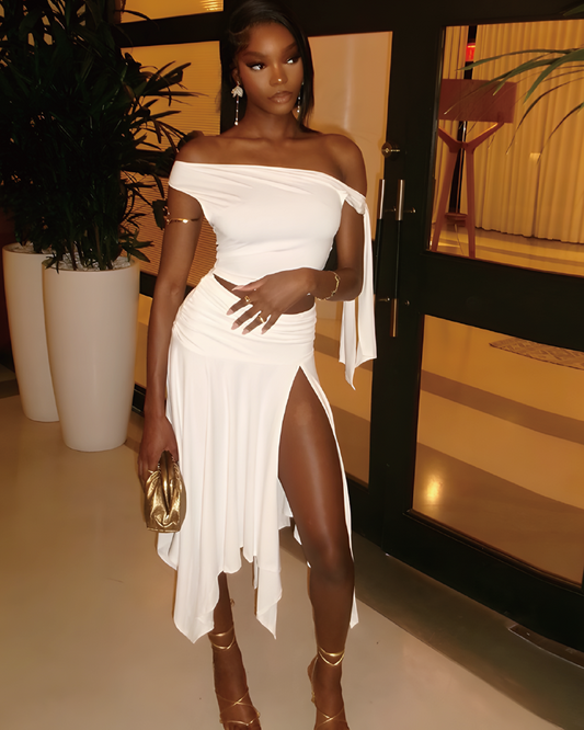 "BLANC STATEMENT" SKIRT SET