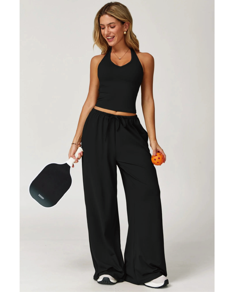 The Sprint Halter Tank Top Sweatpants 2-Piece Set