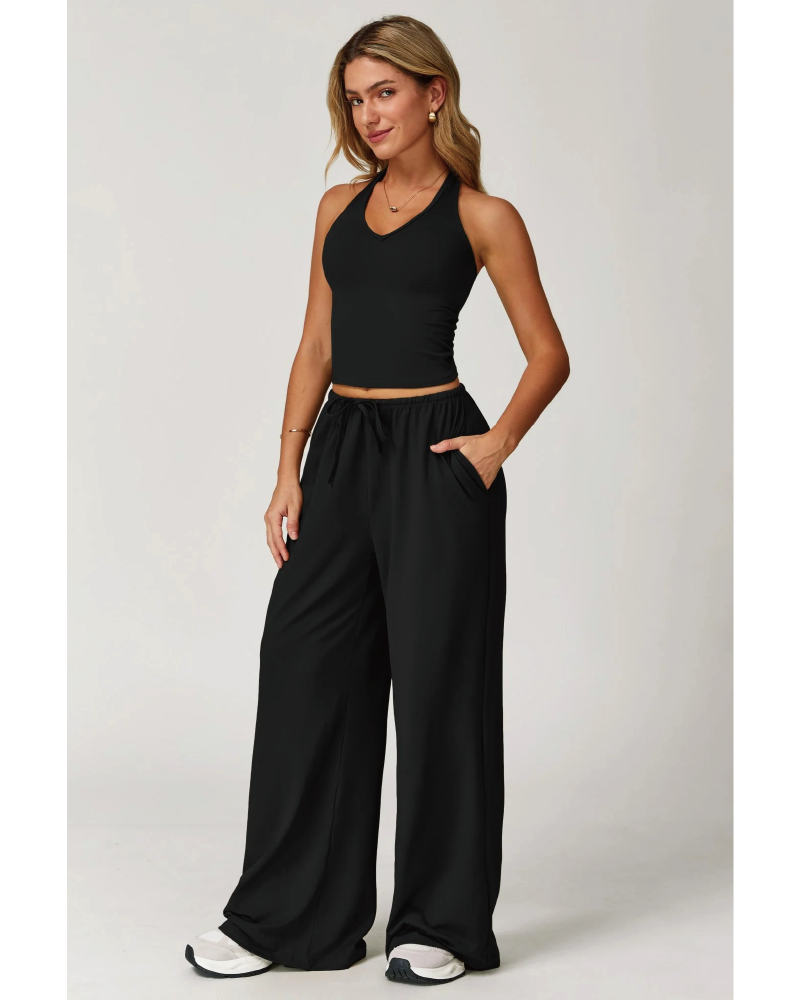 The Sprint Halter Tank Top Sweatpants 2-Piece Set