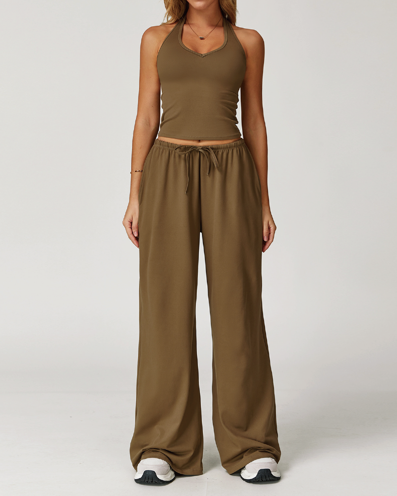 The Sprint Halter Tank Top Sweatpants 2-Piece Set