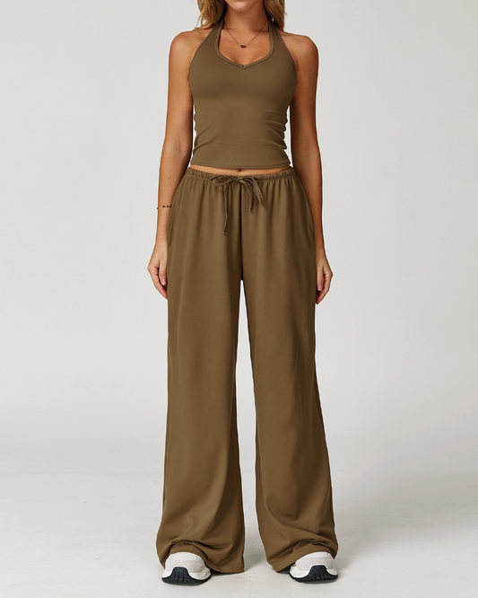 The Sprint Halter Tank Top Sweatpants 2-Piece Set