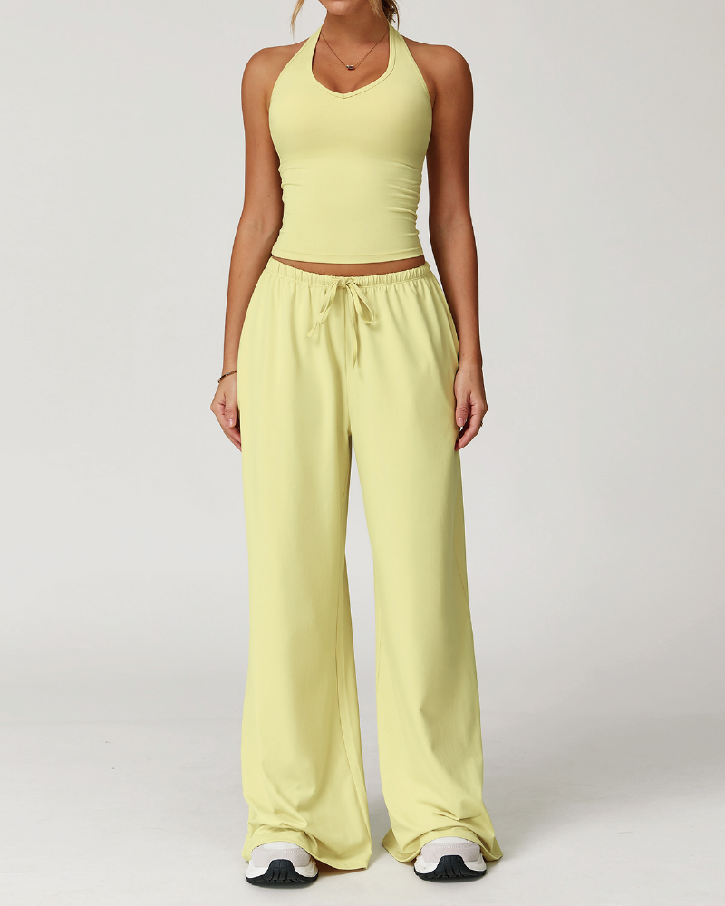 The Sprint Halter Tank Top Sweatpants 2-Piece Set