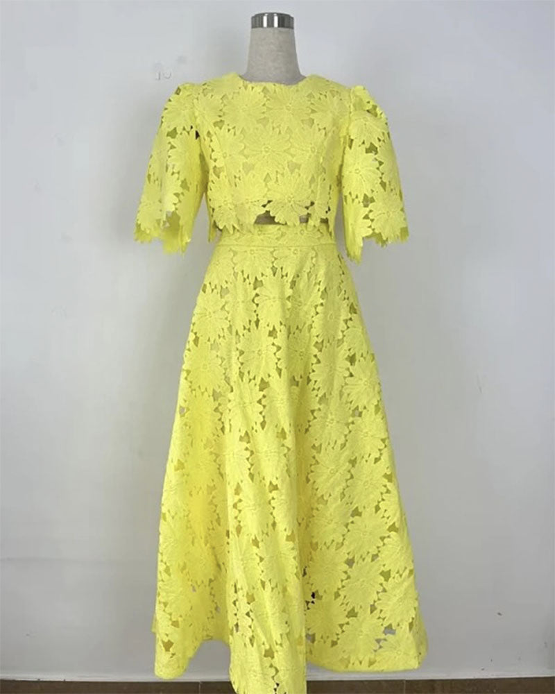Elegance Lace Skirt Set